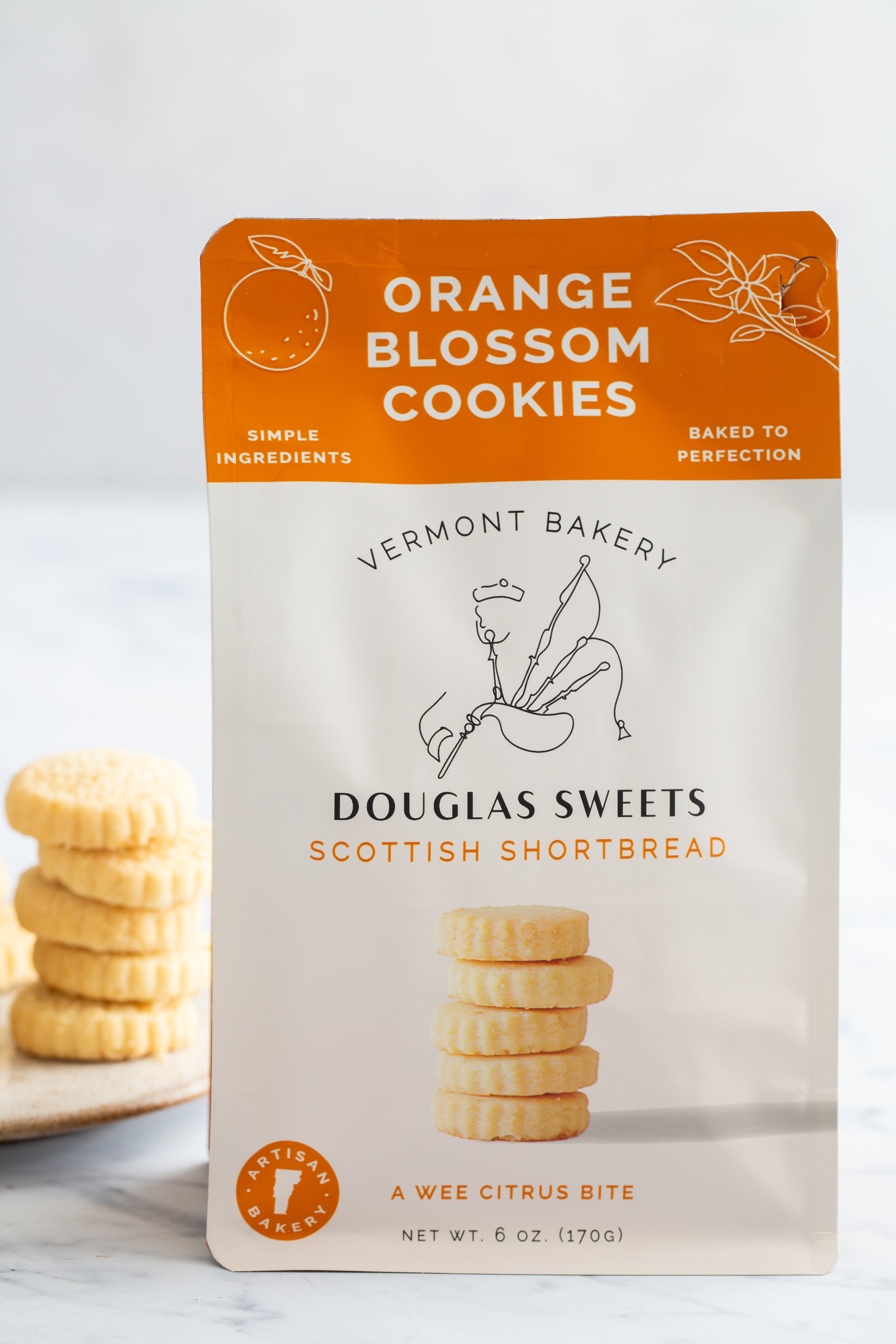 Douglas Sweets Orange Blossom Shortbread 6.0 oz Package