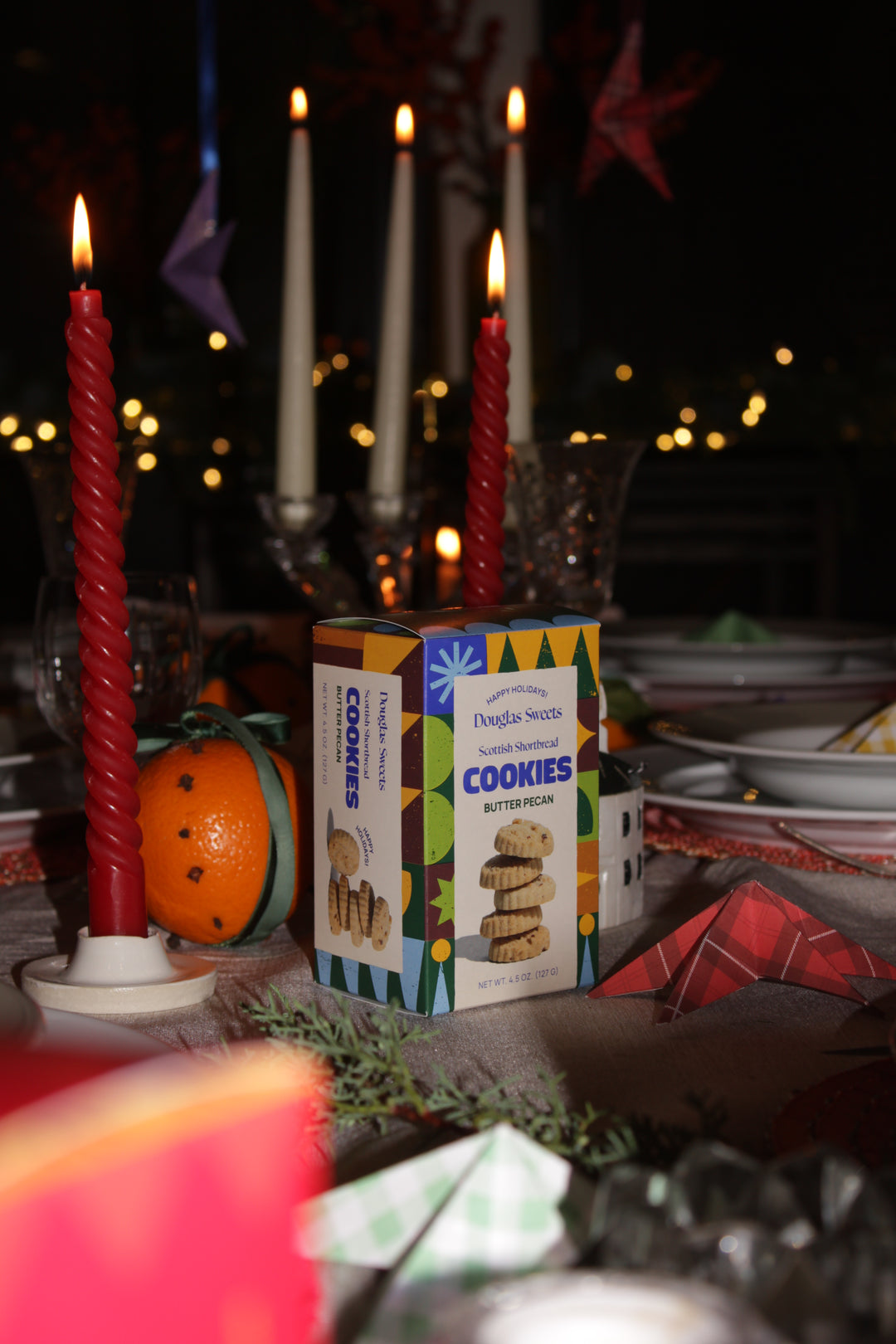 Holiday Butter Pecan Shortbread Box