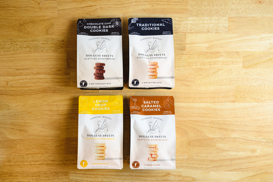 Douglas Sweets Best Sellers: Traditional, Lemon Drop, Salted Caramel, Double Dark Chocolate Shortbread Collection