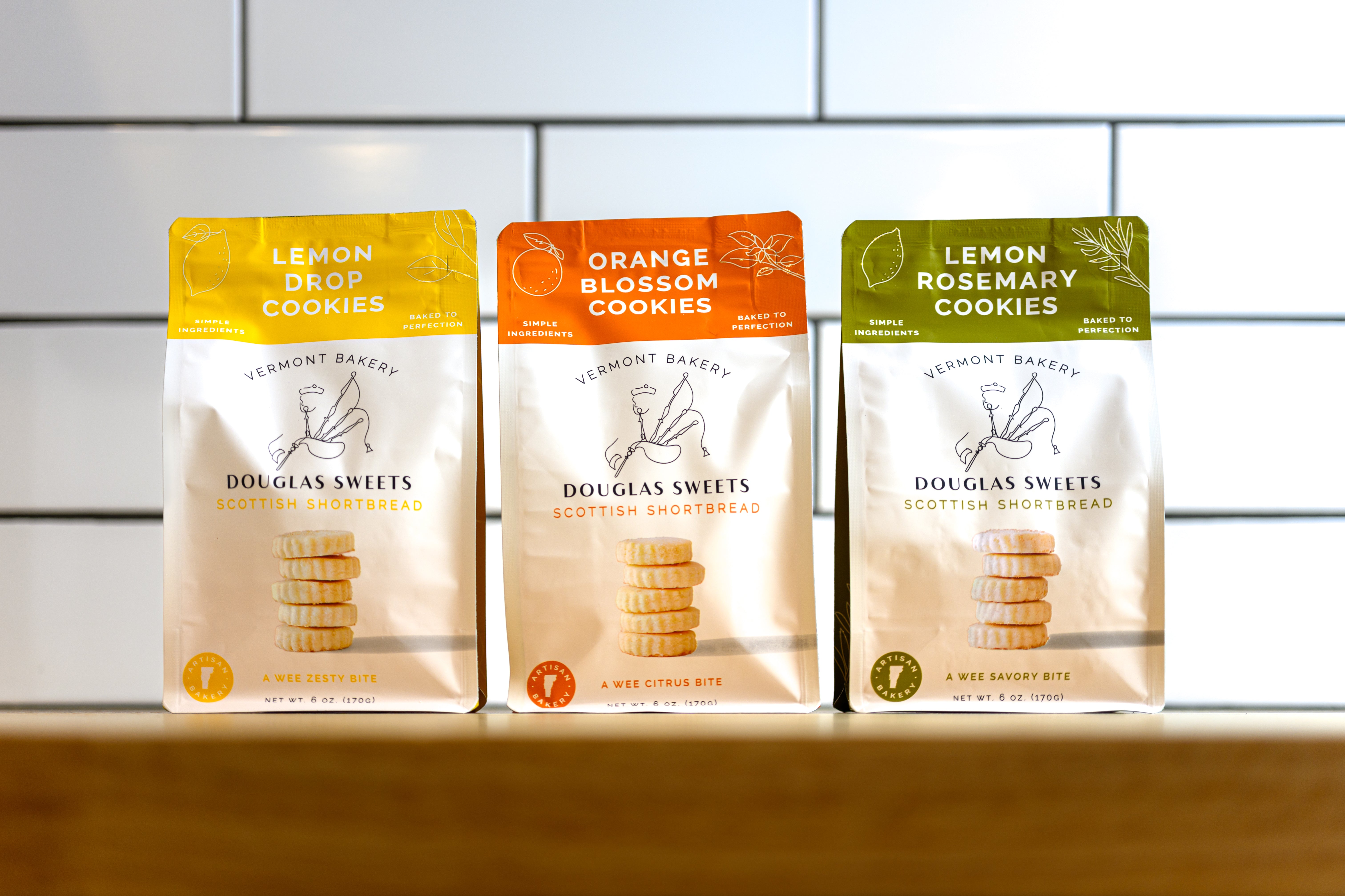 Douglas Sweets Citrus Shortbread Collection: Lemon Drop, Orange Blossom, Lemon Rosemary