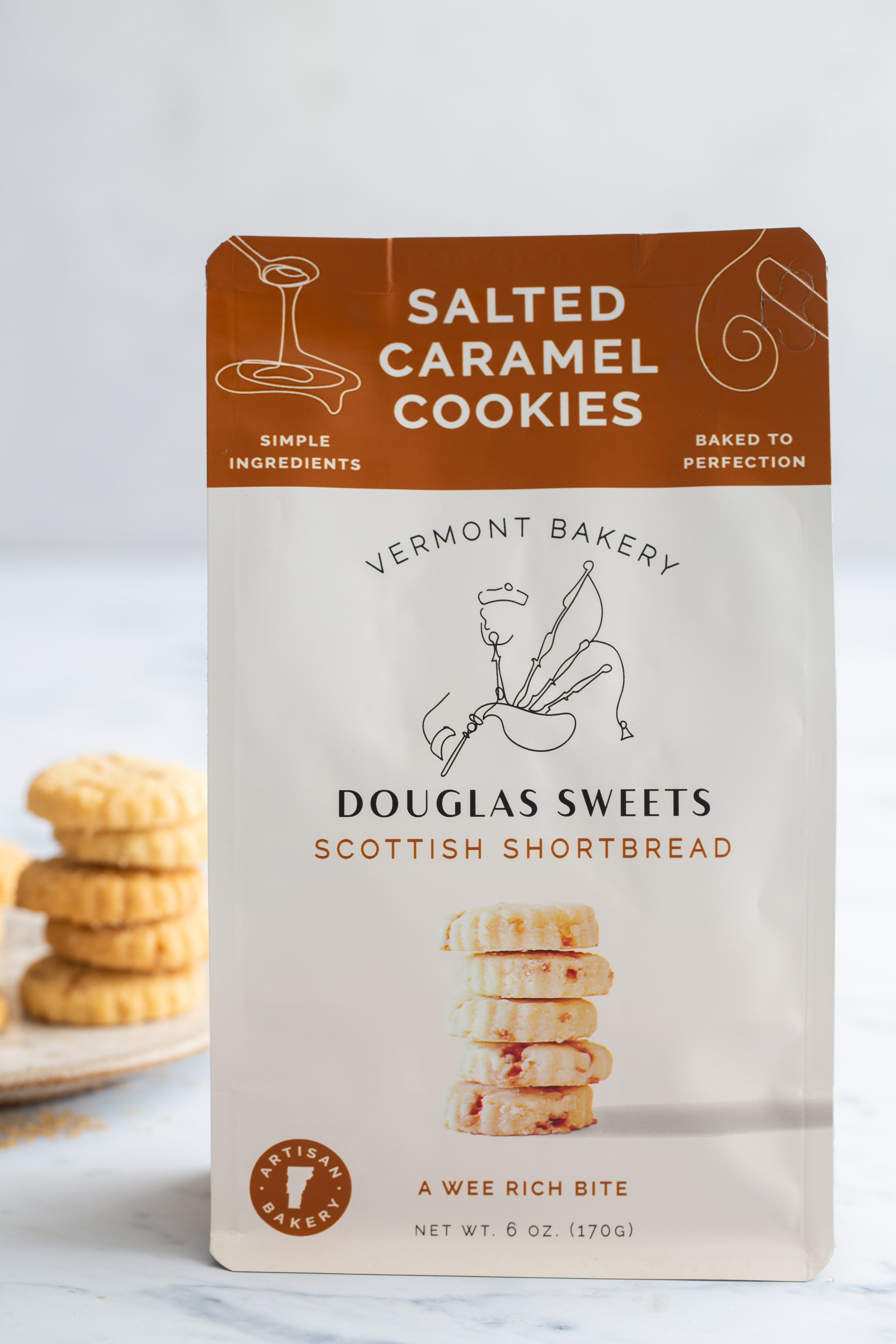 Douglas Sweets Salted Caramel Shortbread 6.0 oz Package