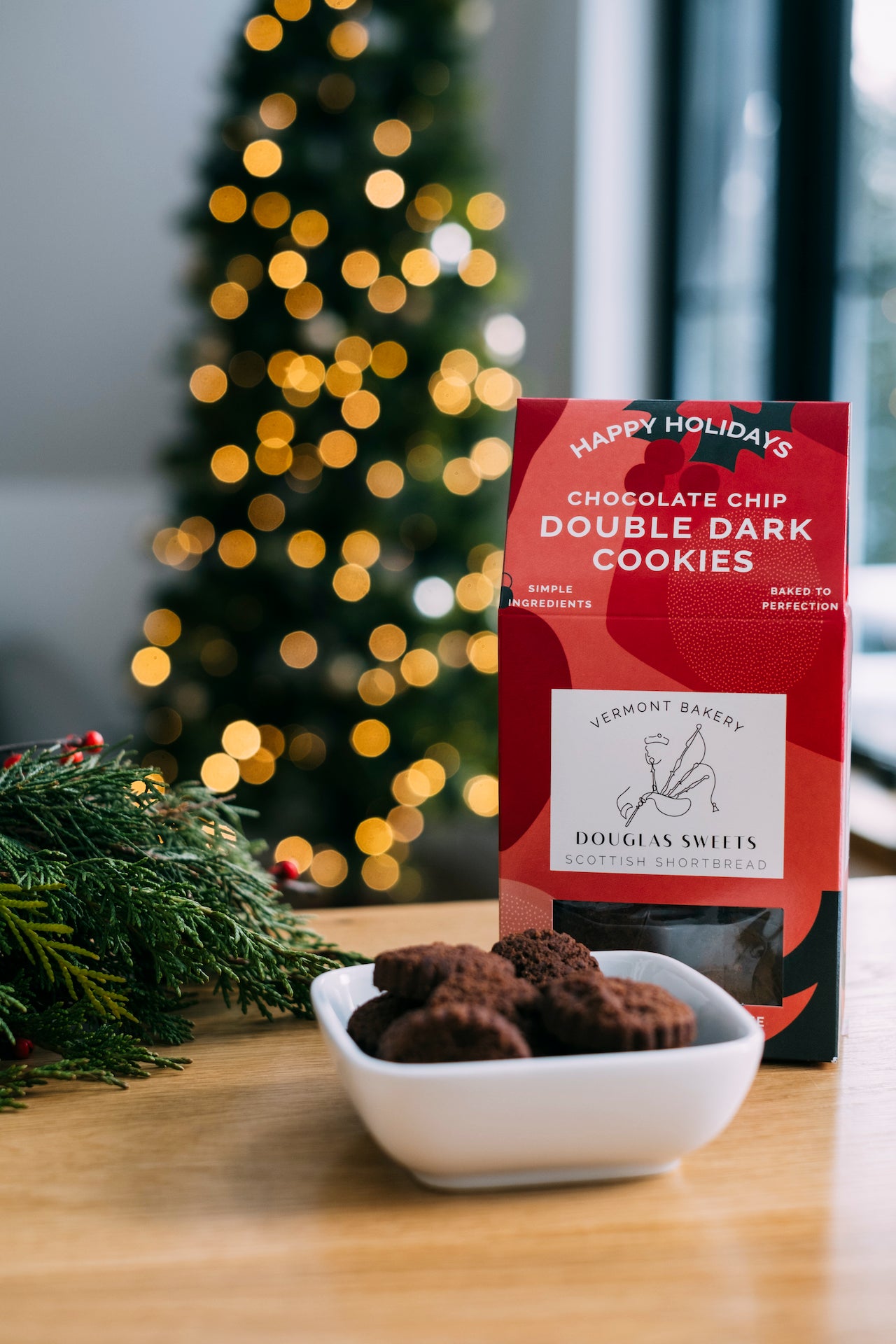 Double Dark Chocolate Shortbread Holiday Box