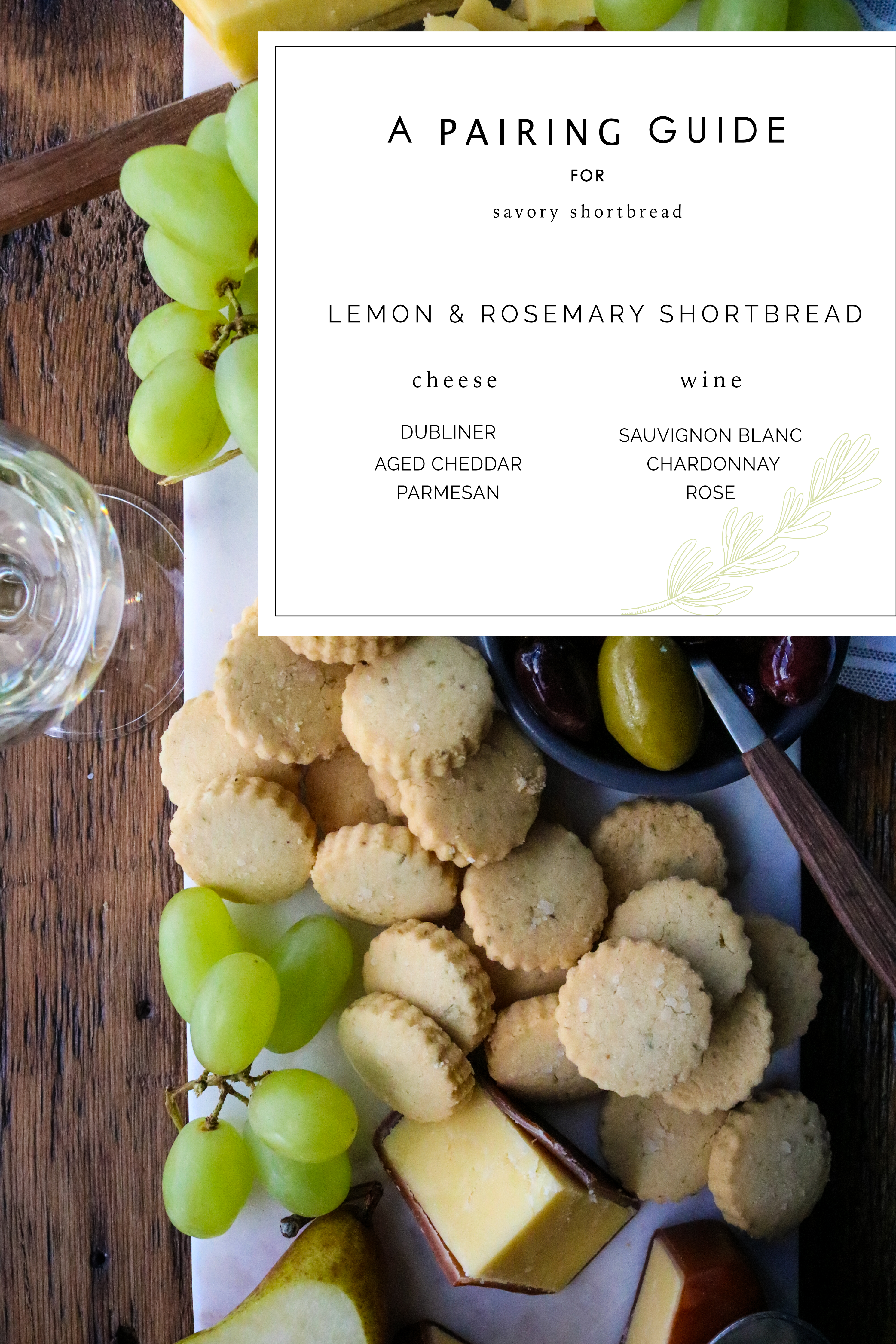 Lemon & Rosemary Savory Shortbread